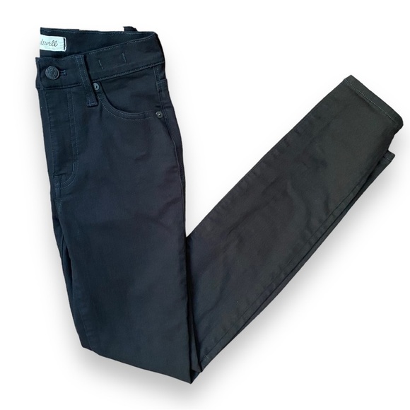 MADEWELL 9" Mid-Rise Skinny Jeans in ISKO Stay Black | Size 24 - Picture 7 of 16